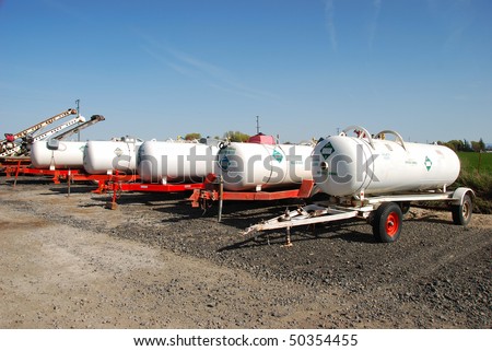 Anhydrous Ammonia transport tanks outside Basin Chemical and Fertilizer company in Klamath Falls OR