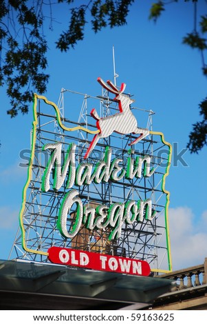 Old Town Portland Oregon Sign