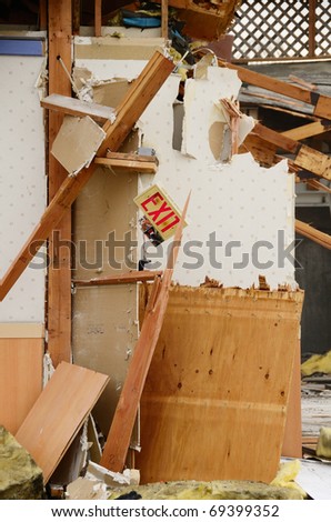 Interior shots following the tearing down a former restaurant for a new commercial building project in Roseburg OR