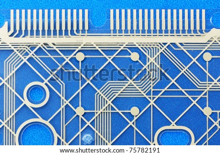Detail of computer circuit boards and pathways
