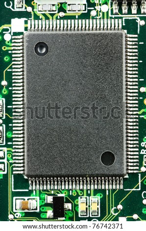 Circuit board and components from a laptop computer