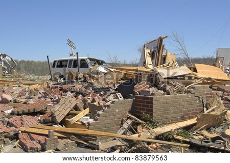 Church destroyed, Cold front bringing tornadoes & straight line winds, Declared State of Emergency A powerful F3 tornado killed 15 people during the night.