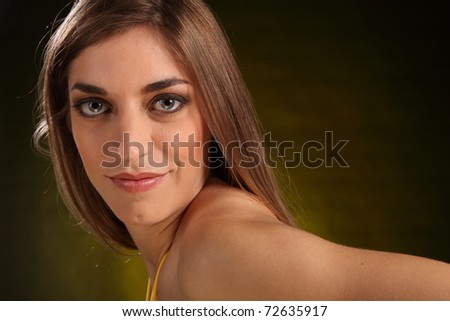 Head shot of beautiful woman