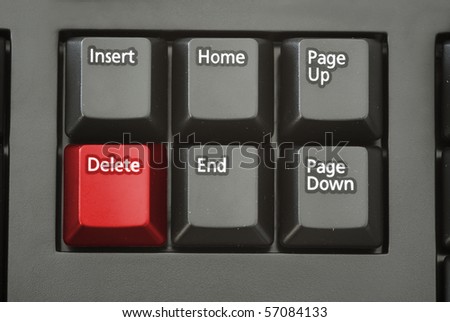 Red delete button