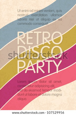 Retro disco party Abstract flyer design template vector EPS10 Retro disco party Abstract flyer design template vector EPS10