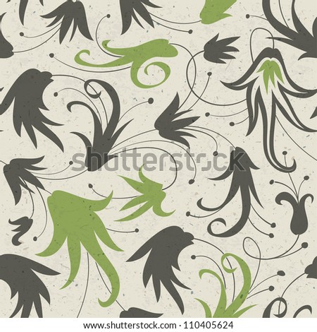 Abstract floral seamless pattern. Raster version, vector file available in portfolio.
