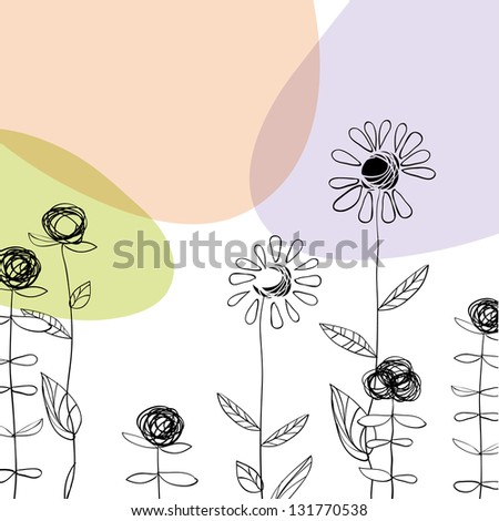 Floral background. Raster version, vector file available in portfolio.