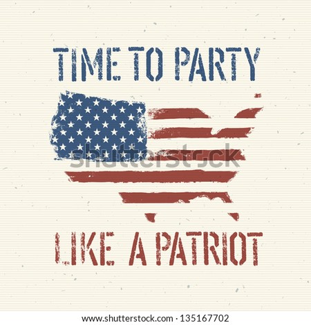American patriotic poster vector EPS10 American patriotic poster vector EPS10