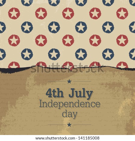Independence day vintage poster. Raster version, vector file available in my portfolio.