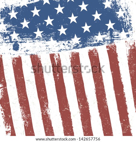 American flag grunge background. Raster version, vector file available in portfolio.