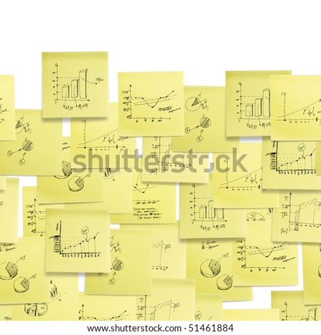 Seamless wallpaper bottom composition: business and finance giagram and analyzing on white background.