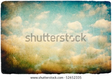 Grunge retro sky image (styled analog photographic image).