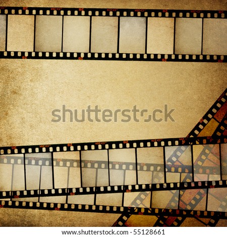 Vintage empty positive films background with space for text.