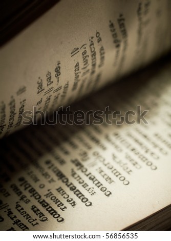 Closeup of the word \