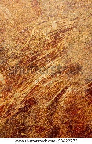 Scratched veneer surface. Abstract grunge wood background.