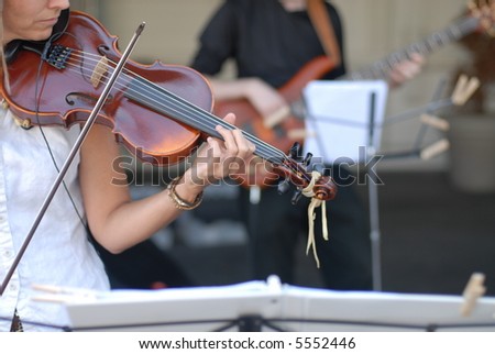 Violin Player and Band