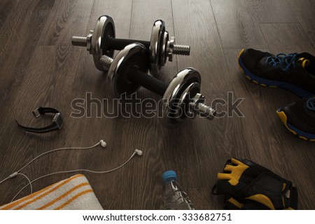 All the necessary equipment for fitness