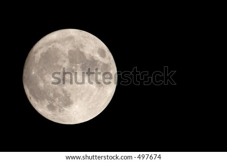 Full Moon with Negative Space