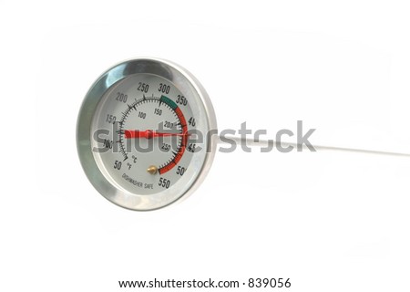 Thermometer showing 425 degrees Fahrenheit