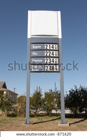 Gas price sign cleaned of logos