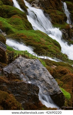 water waterfall b w black white trunk slovakia
