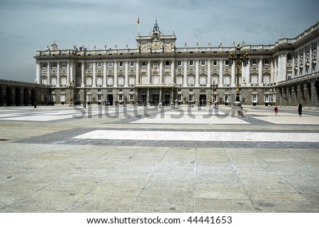 Madrid palace in Spain,  horizontally framed shot