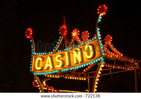 Lighted Casino Sign