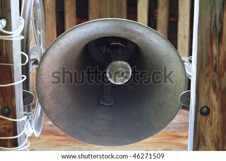 Old school bell at a rural school.