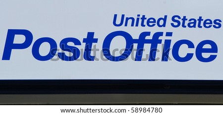 United states post office sign.