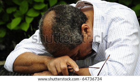 African american man feeling sad about not finding work in the job market.