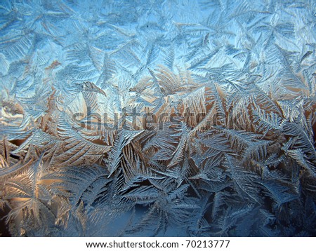 This is snow frosty pattern on winter window