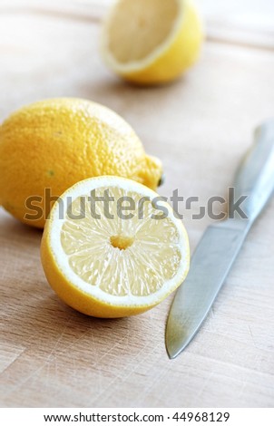 Lemon cut in half