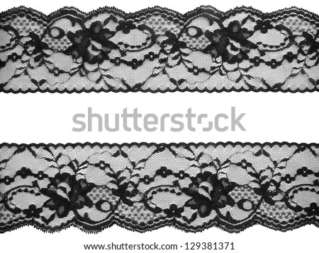 Lace Background, Black On White Stock Photo 129381371 : Shutterstock
