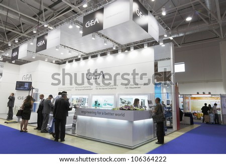 JUNE 25:Stand German company GEA producing equipment for oil refining ...