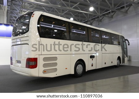 MOSCOW-OCTOBER 26: Passenger bus of German company MAN on display at the international exhibition MAF on October 26, 2011 in Moscow, Russia.