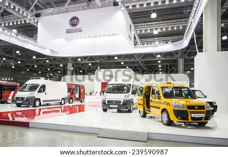 MOSCOW, SEPTEMBER 12: Light Commercial Vehicles FIAT at the International Exhibition COMTRANS on September 12, 2013 in Moscow