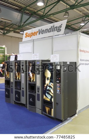 MOSCOW - MARCH 24: 5th International Specialized Exhibition of vending equipment and technology on March 24, 2011 in Moscow
