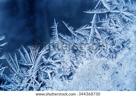 Frost pattern on the window