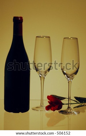 Rose and wine