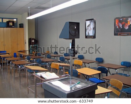 Classroom Desks and Overhead