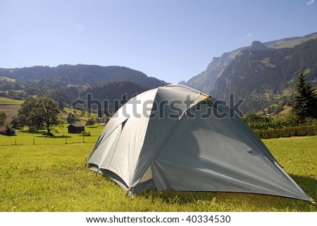 tent in the hills