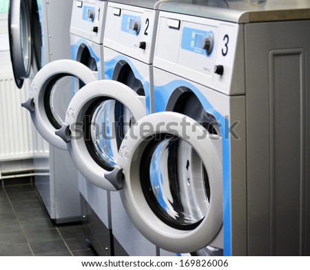 Room with washing machines