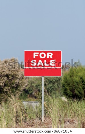 Lot for sale -  real estate concept