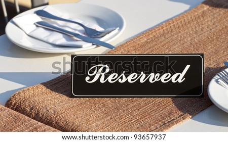 Restaurant reservation concept
