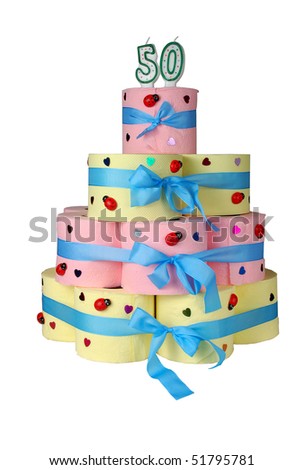 Birthday Cake 50th. stock photo : 50th birthday