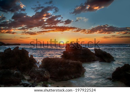Western Australian Coastline at sunset