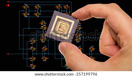 Microprocessor in hand over circuit schematic diagram