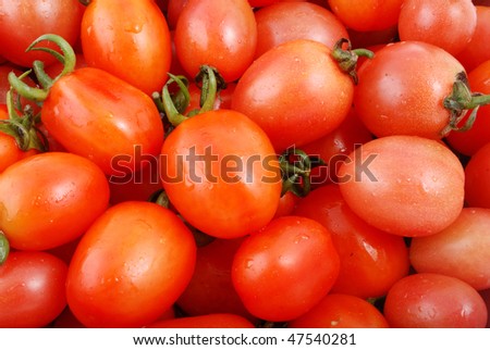 cherry tomato texture background closeup