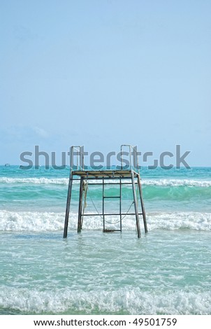 Viewing platform on the beach