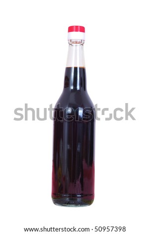 Soy sauce bottle isolated on white background